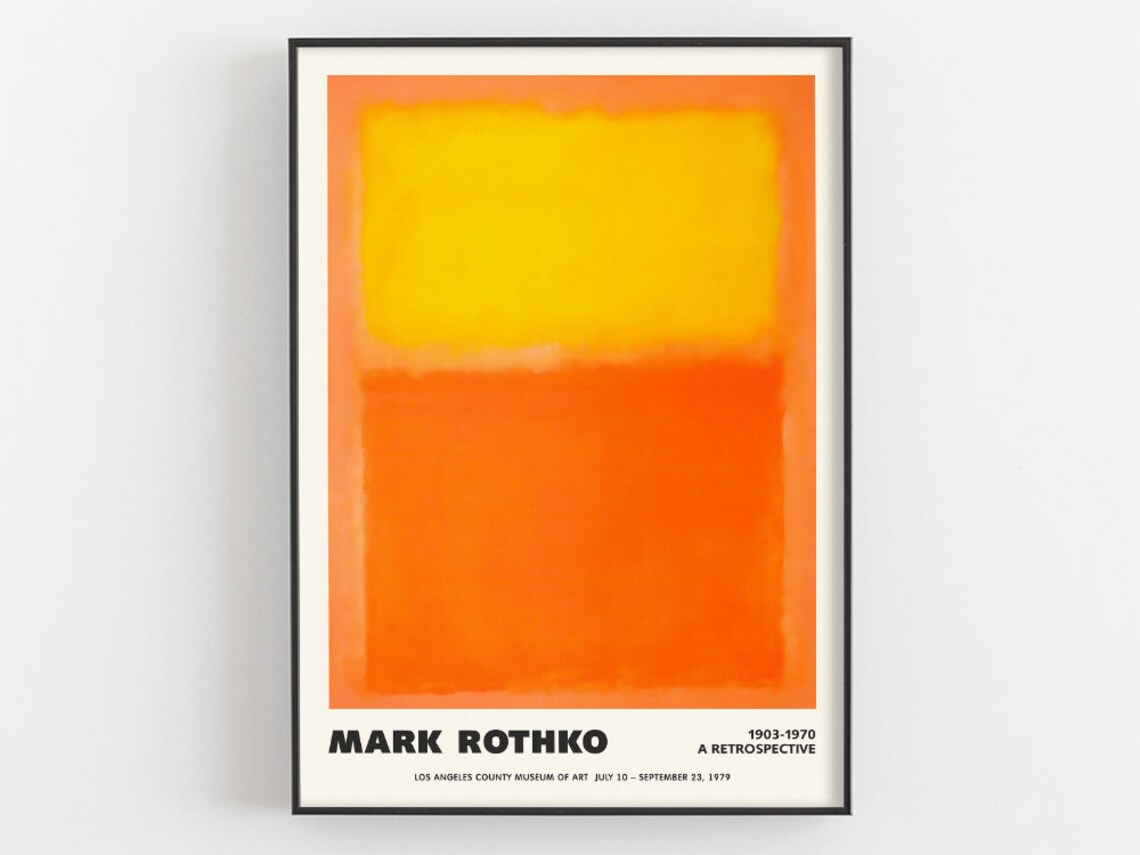 Mark Rothko Retrospective LACMA 1979 Orange Color Field Exhibition Poster