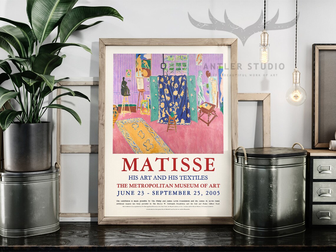 Henri Matisse Pink Studio Artist Textiles 2005 Metropolitan Museum Poster - Image 2