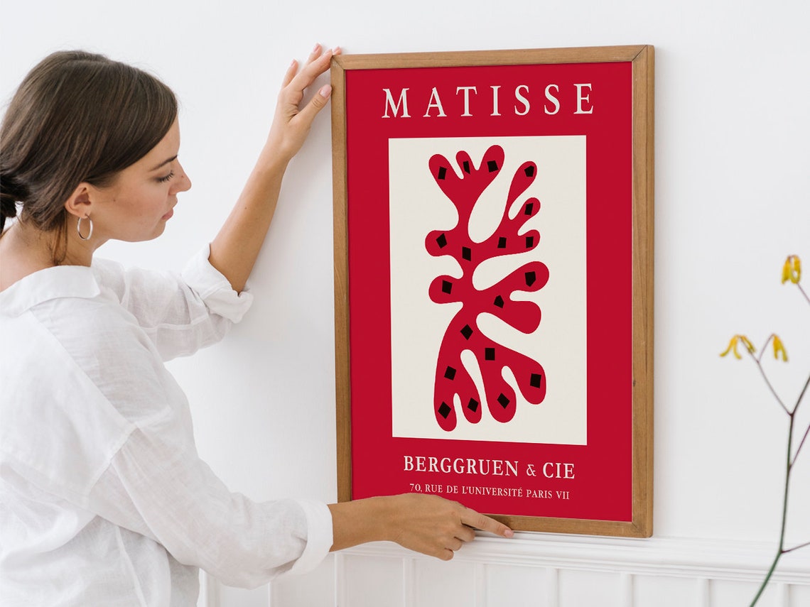Henri Matisse Red Coral Cutout Berggruen Paris Exhibition Poster - Image 4