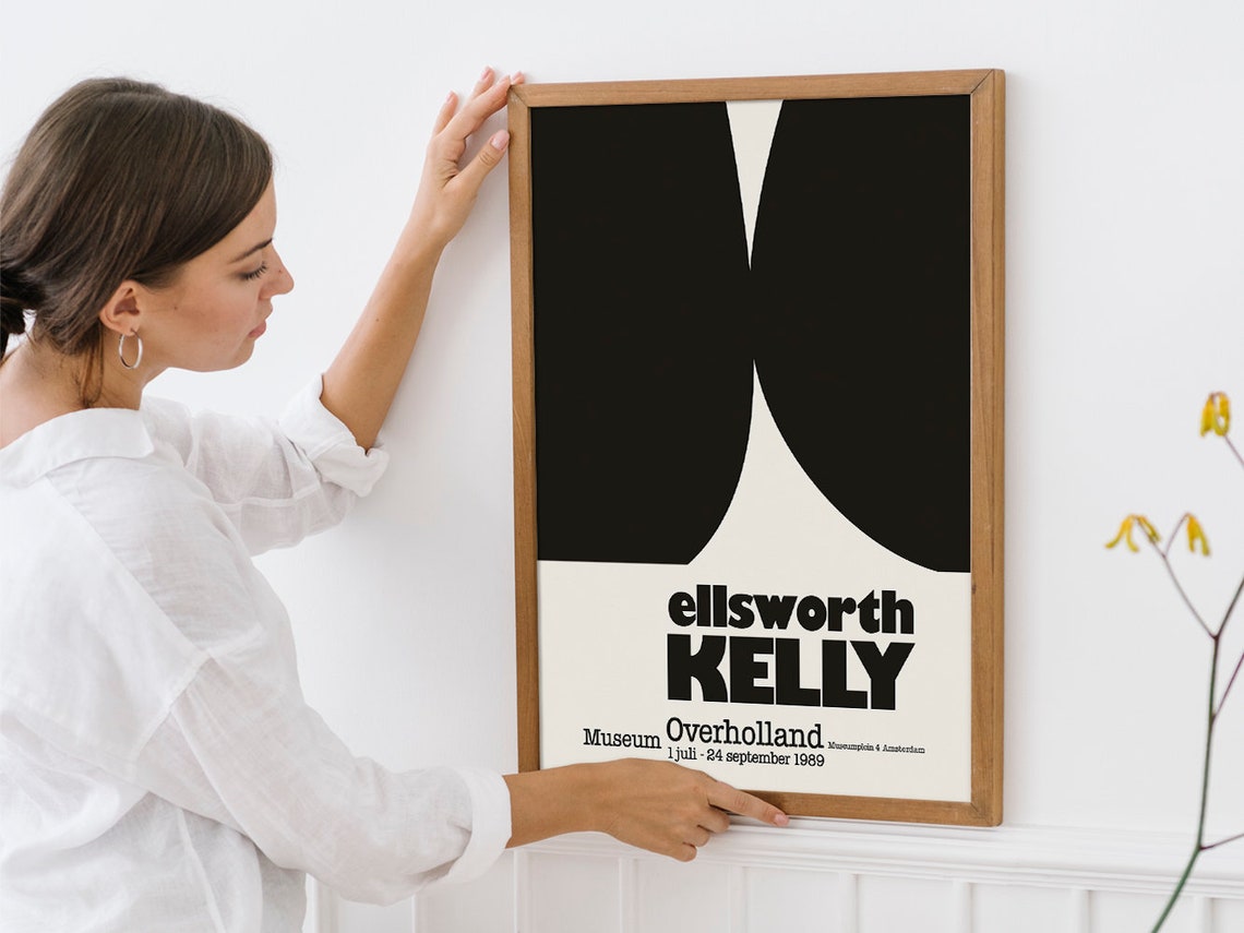 Ellsworth Kelly Black and White Abstract 1989 Amsterdam Poster - Image 4