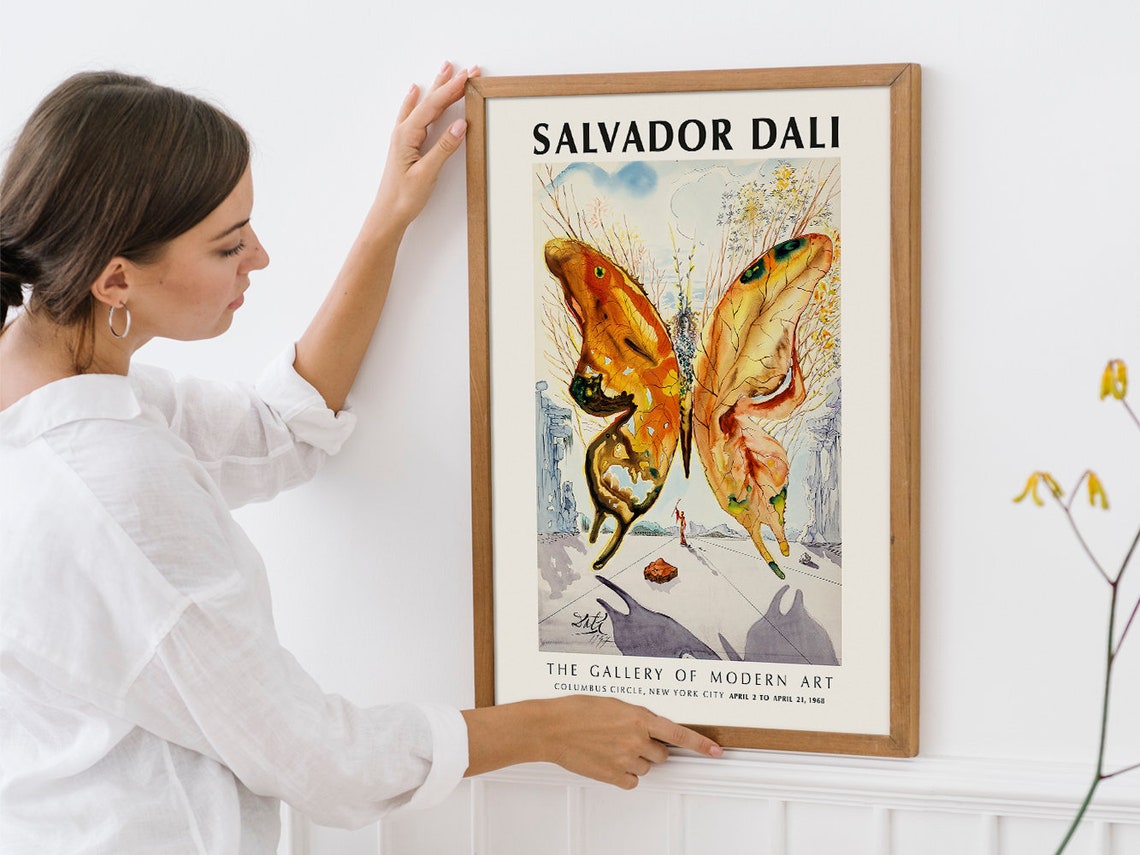Venus Butterfly By Salvador Dal Exhibition Poster Woodland Print Natural History Art Retro Princess Fairy Tale Wall Decor Nursery Gifts - Image 4