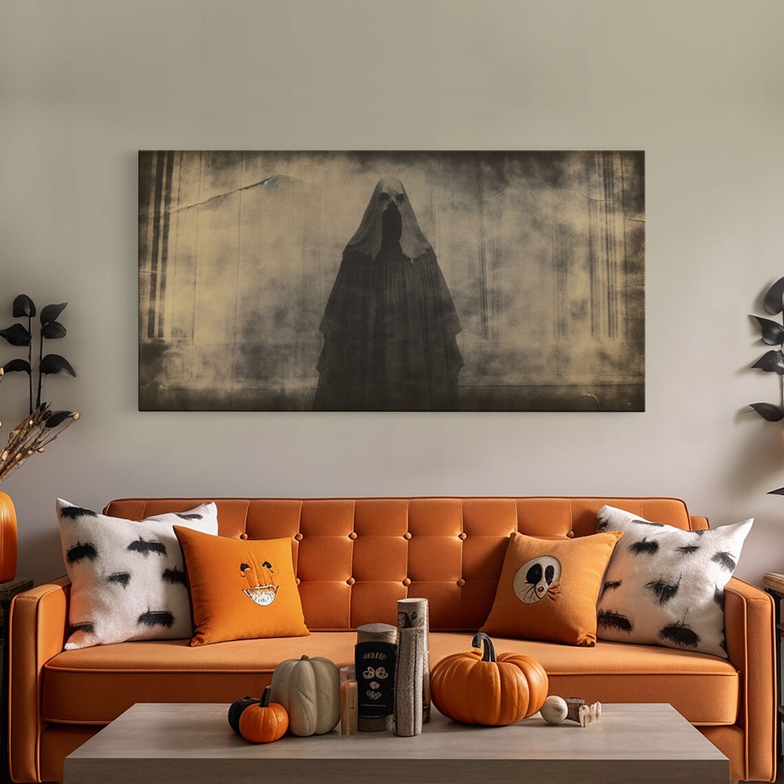 The Apparition Hooded Ghost Misty Vintage Creepy Spooky Halloween Art Poster - Image 5
