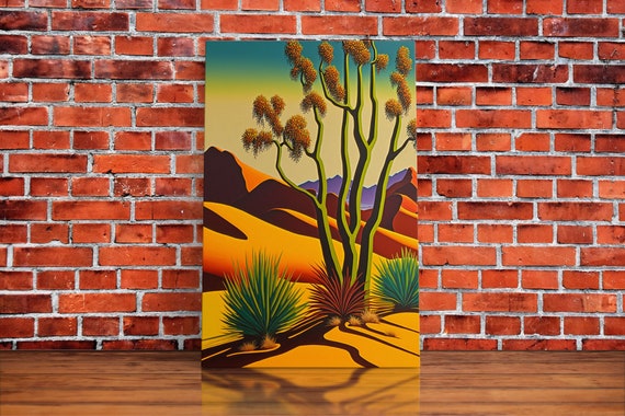 Watercolor Of A Desert Landscape Arizona Southwest Art Framed Print Landscape Painting