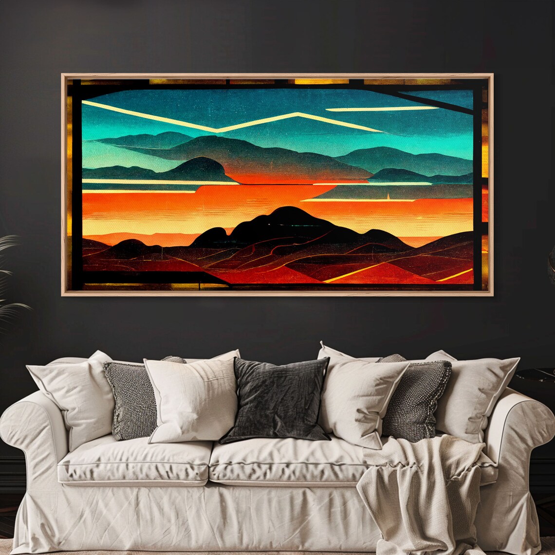 Pueblo Style Art Deco Sunset, Desert Wall Art Print - Image 5