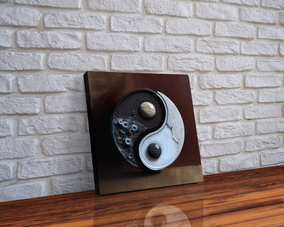 3D Yin And Yang Zen Art Print, Wall Decor - Image 4