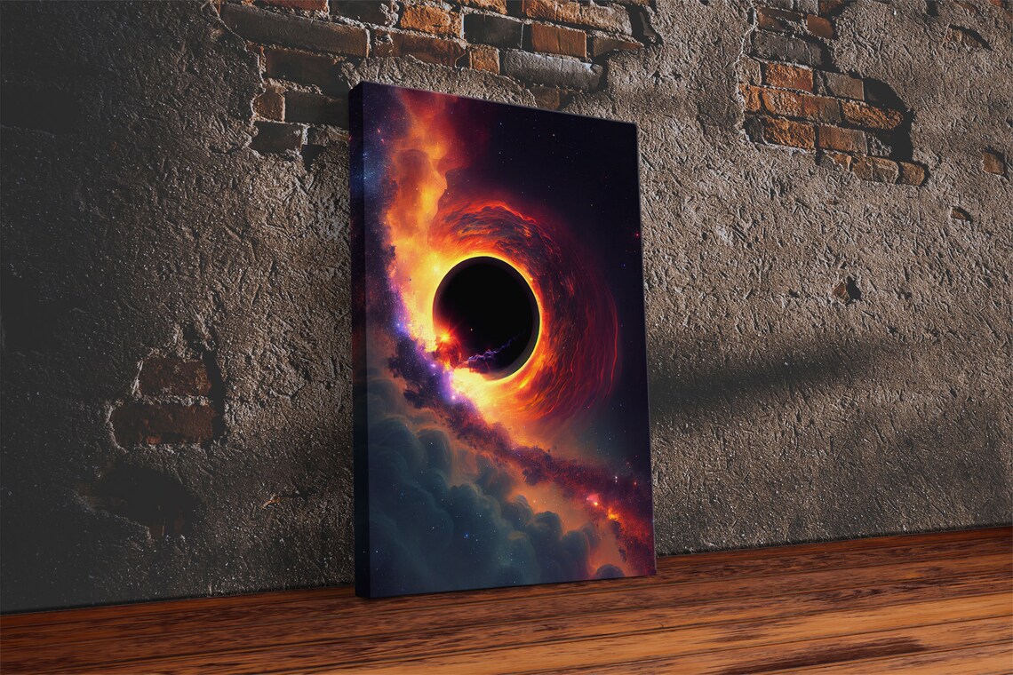 View Of A Black Hole, Space Sci-Fi Art Print - Image 2