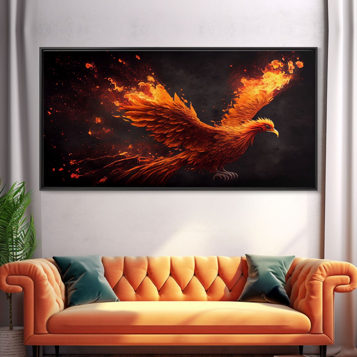 Phoenix Bursting Into Flames, Unique Wall Art Gift - Image 5