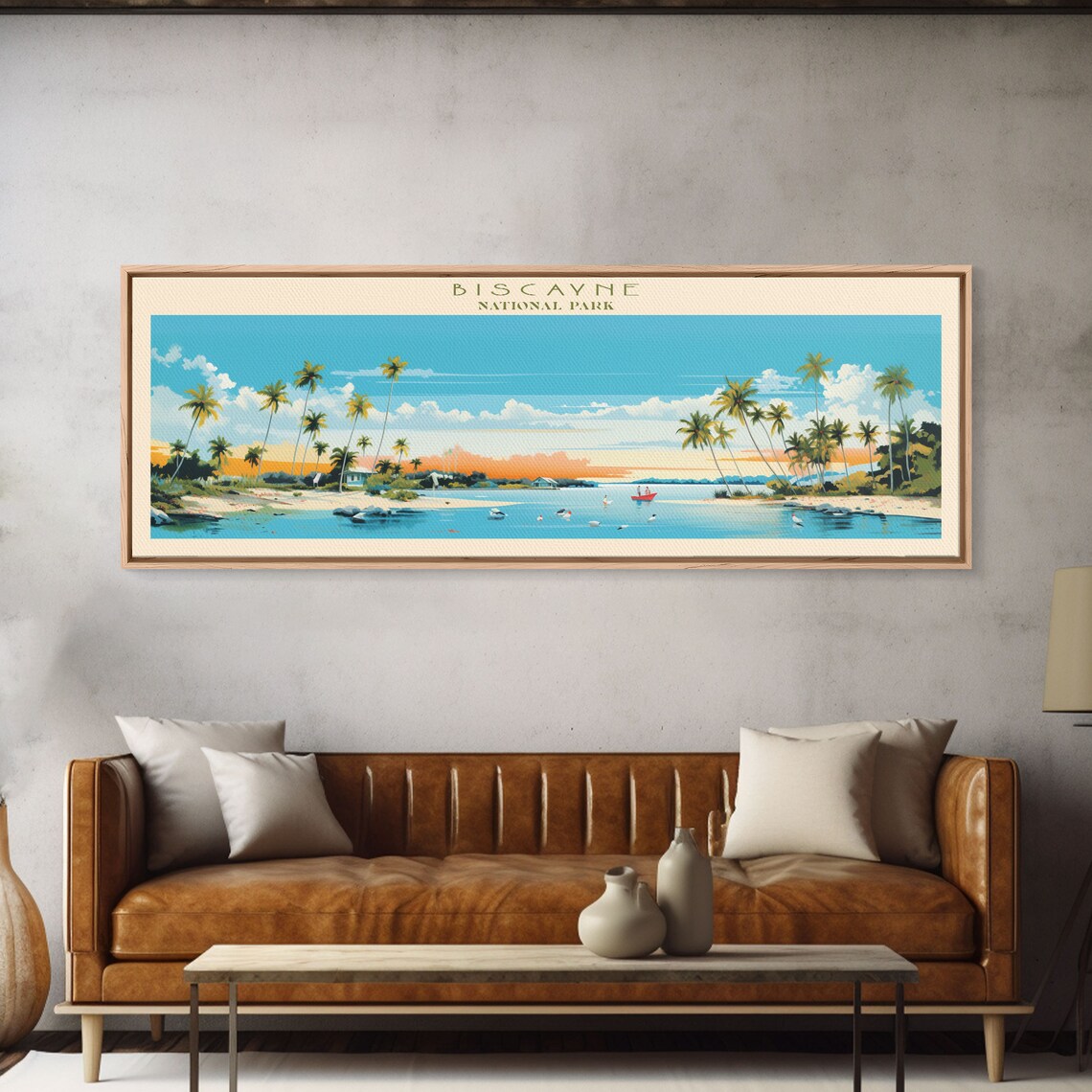 Biscayne National Park Florida Beach Sunset Palm Trees Travel Poster - Image 5