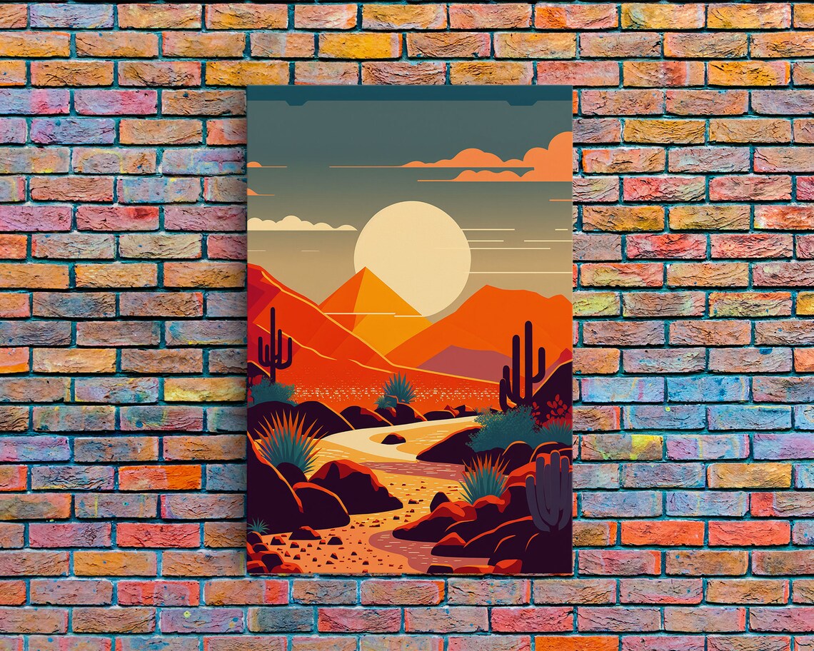 Retro Pop Art Desert Prints, Southwestern Art Print