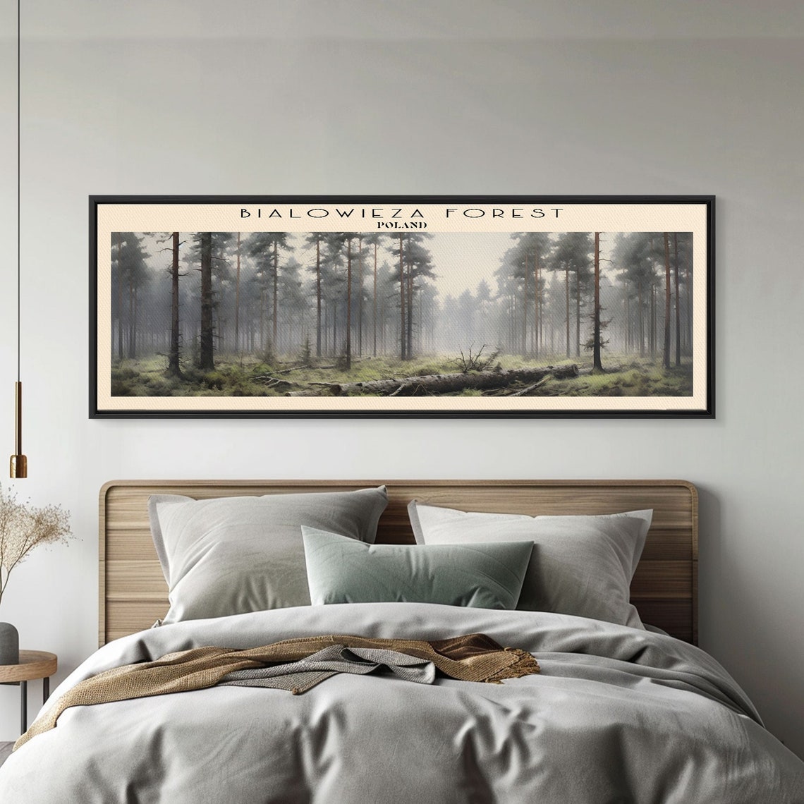 Bialowieza Forest Poland Misty Primeval Pines Fog Panoramic Wall Art - Image 4