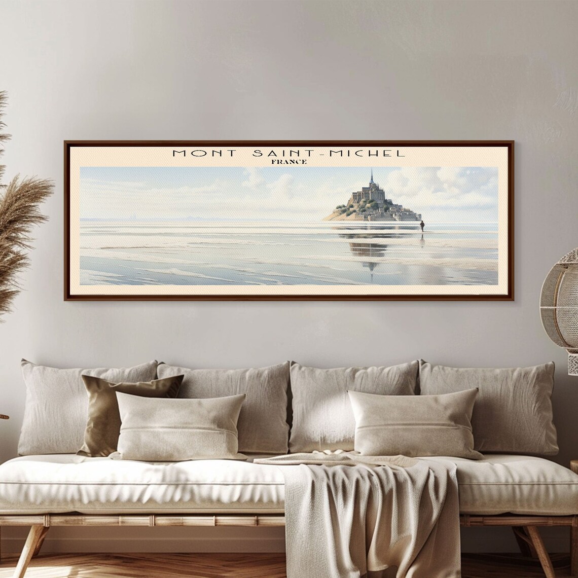 Mont Saint Michel France Abbey Island Tidal Flat Reflection Travel Poster - Image 2