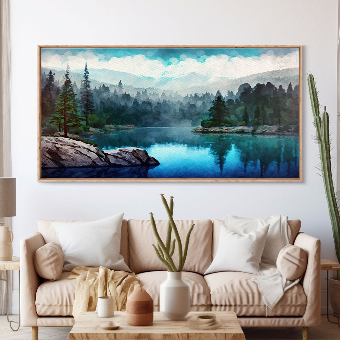 Blue Lake, Oregon Landscape Art Print, Guest Room - Image 3