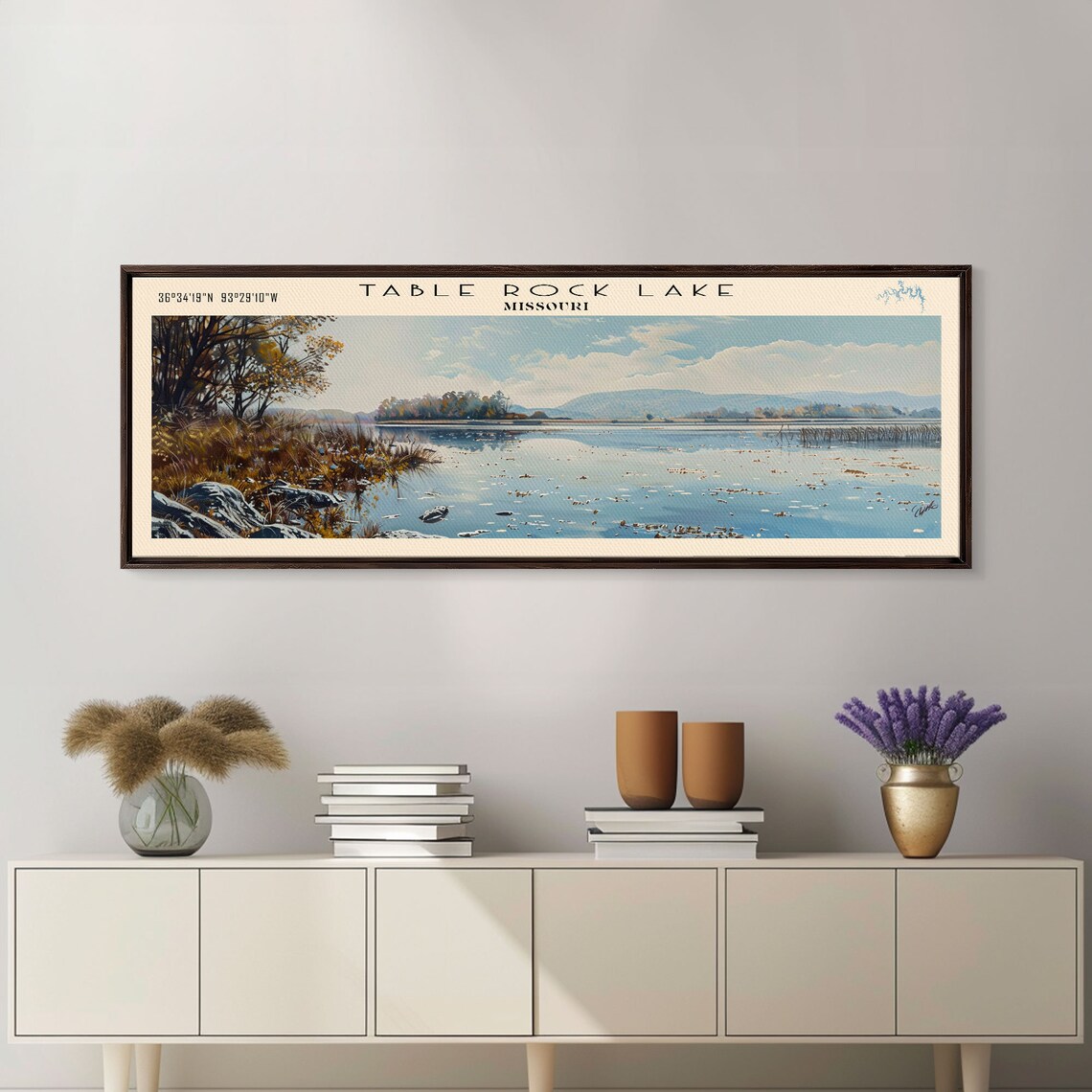 Table Rock Lake Missouri Travel Poster, Lake House Decor