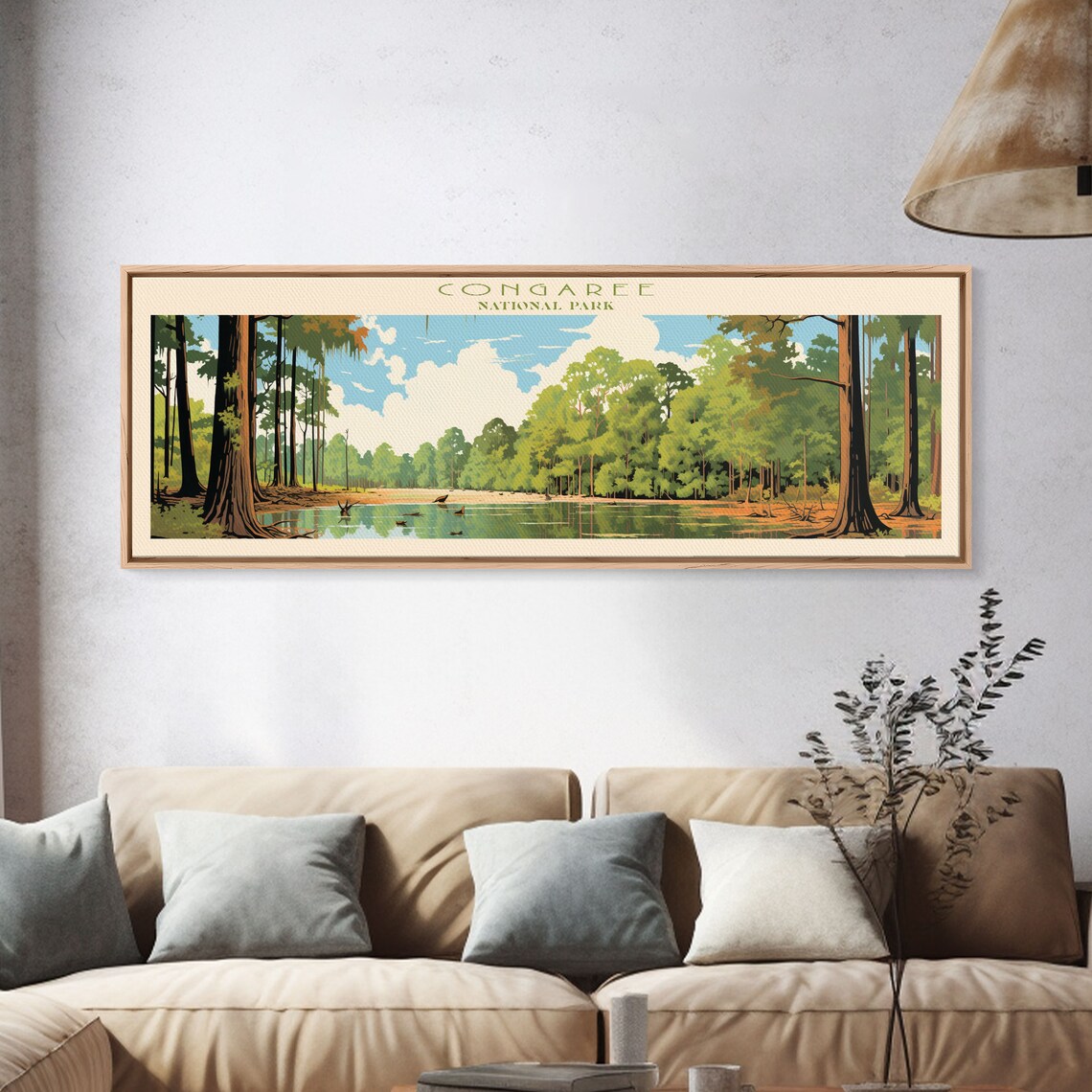Congaree National Park Cypress Swamp Lake Reflection Travel Poster - Image 4