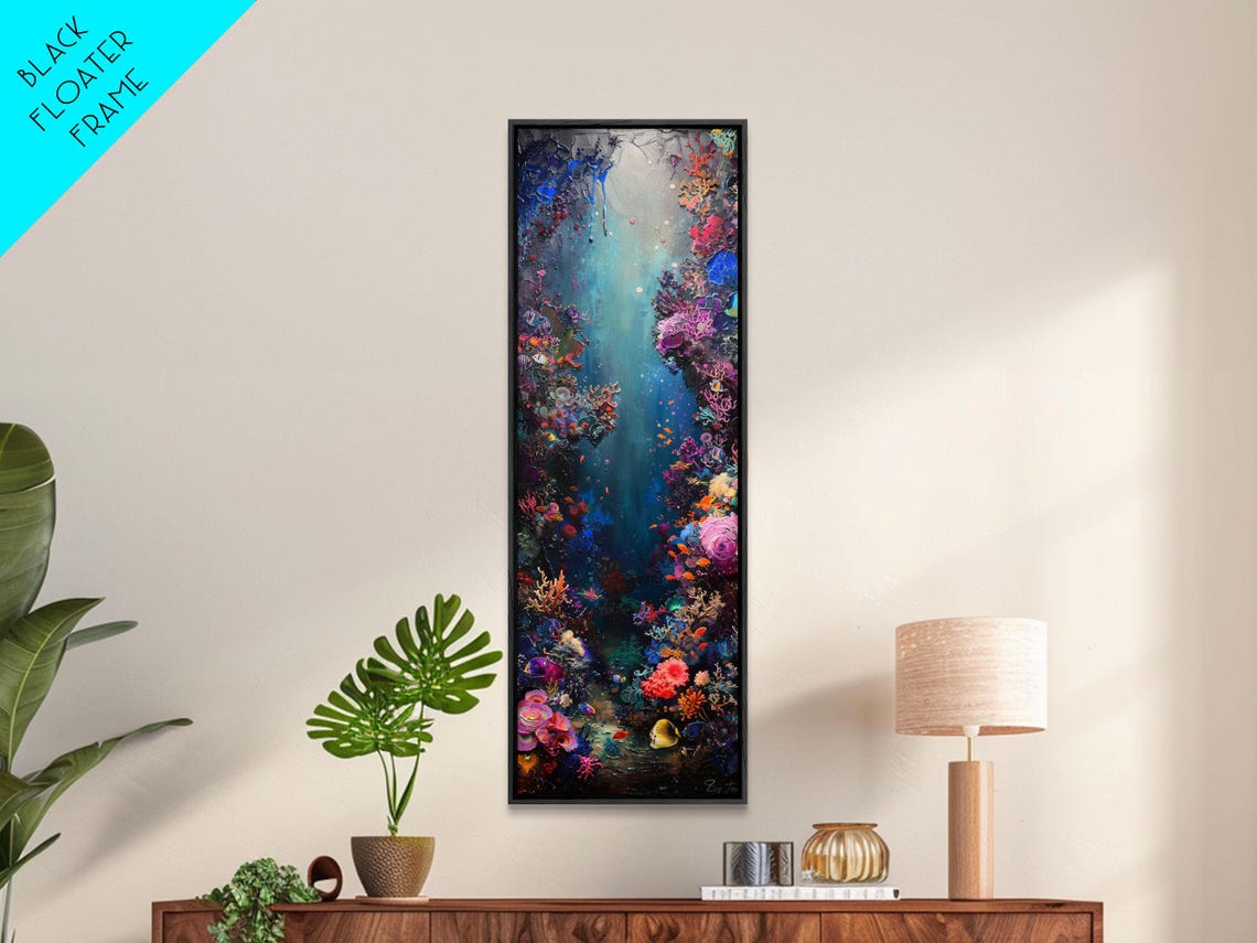 Deep Sea Coral Reef Underwater Channel Colorful Marine Life Poster - Image 3