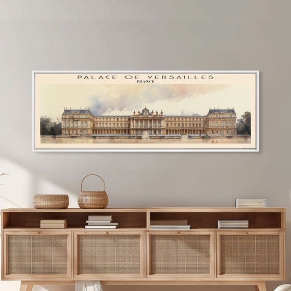 Palace Of Versailles Panoramic Wall Art Travel Poster Gift For Travel Lover Vacation Gift France Wall Art Home Decor Original Art