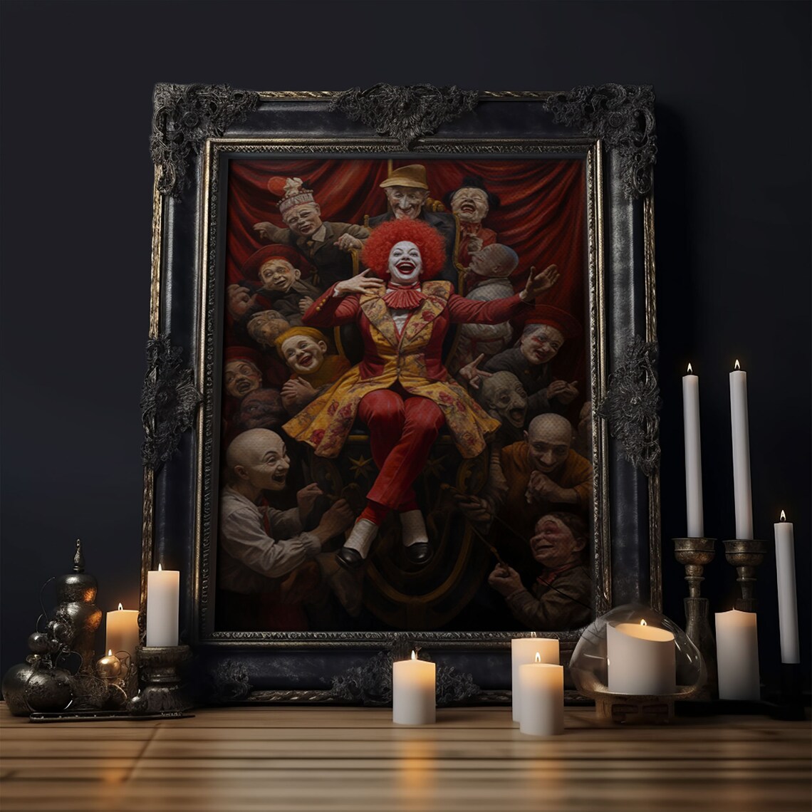 Macabre Circus Halloween Victorian Gothic Art Print