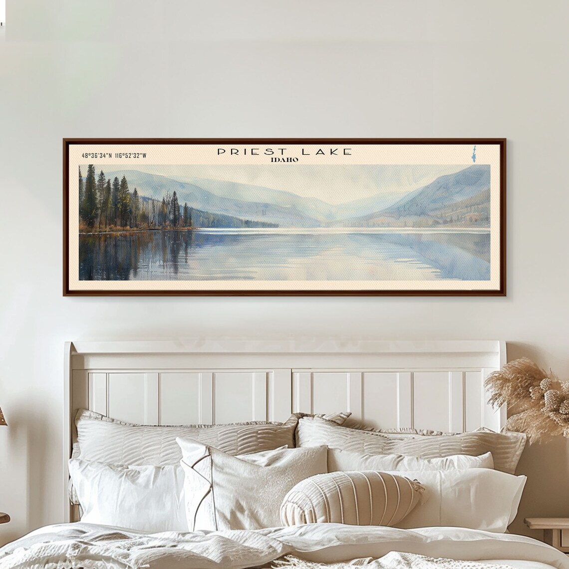 Priest Lake Idaho Travel Poster, Lake House Decor - Image 5