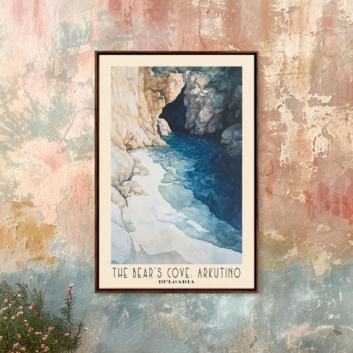 The Bear's Cove Arkutino Bulgaria White Cliffs Deep Blue Water Poster - Image 5