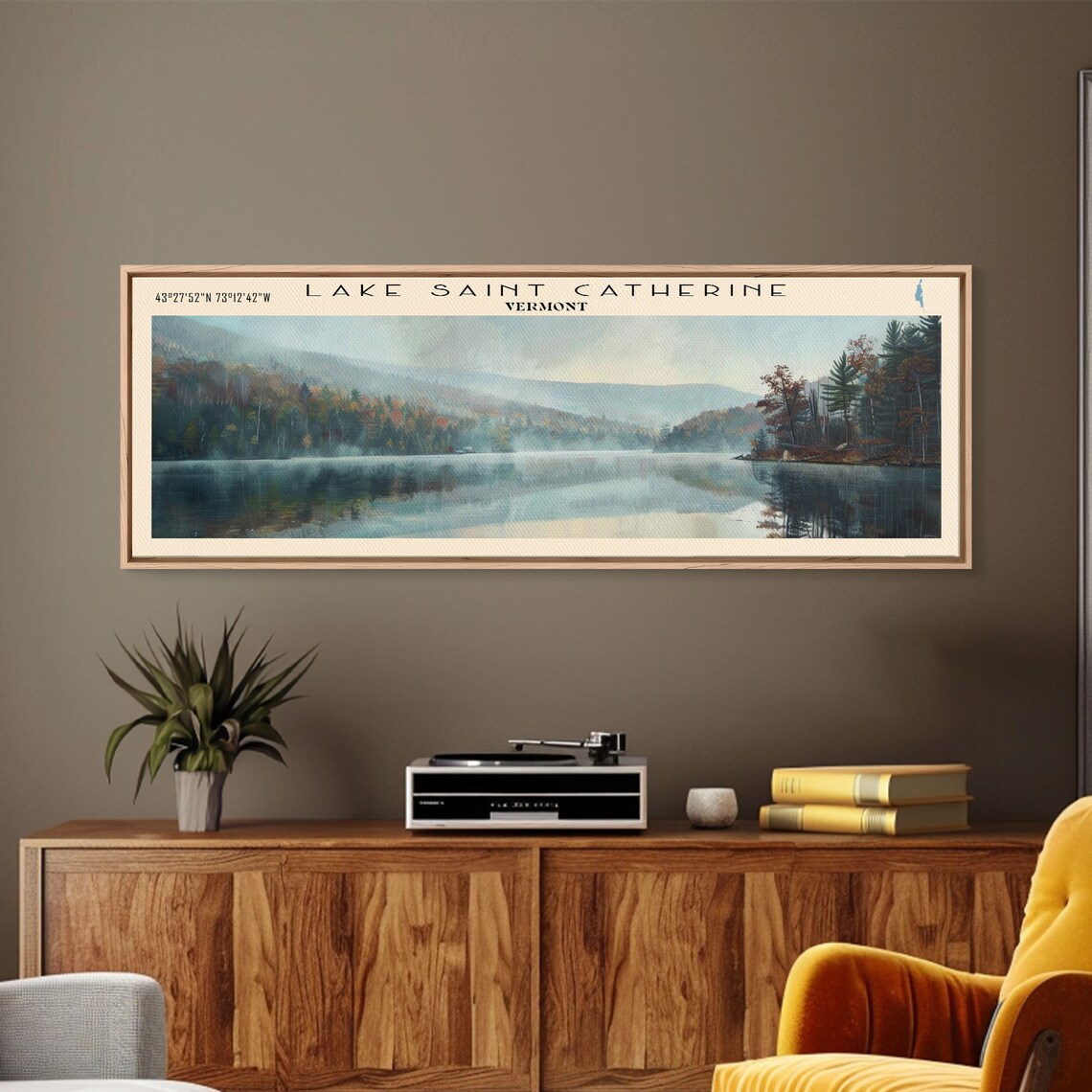 Lake Saint Catherine Travel Poster, Minimalist Decor - Image 3