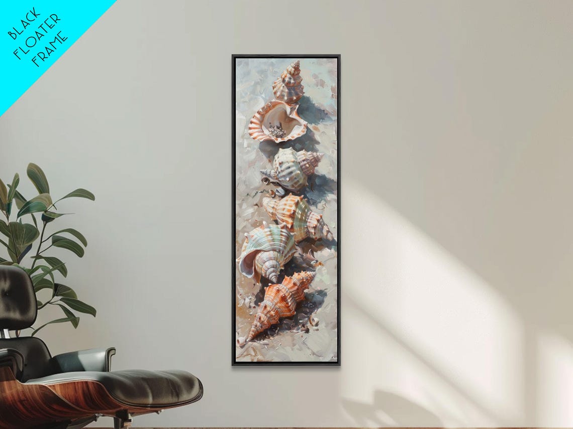 Row Of Elegant Seashells On Soft Sand Coastal Still Life Beach Poster - Image 3