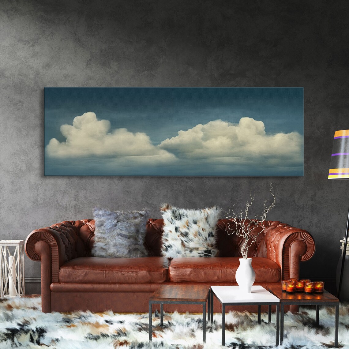 Cloudy Day Vintage Clouds Art Print, Moody Sky - Image 3
