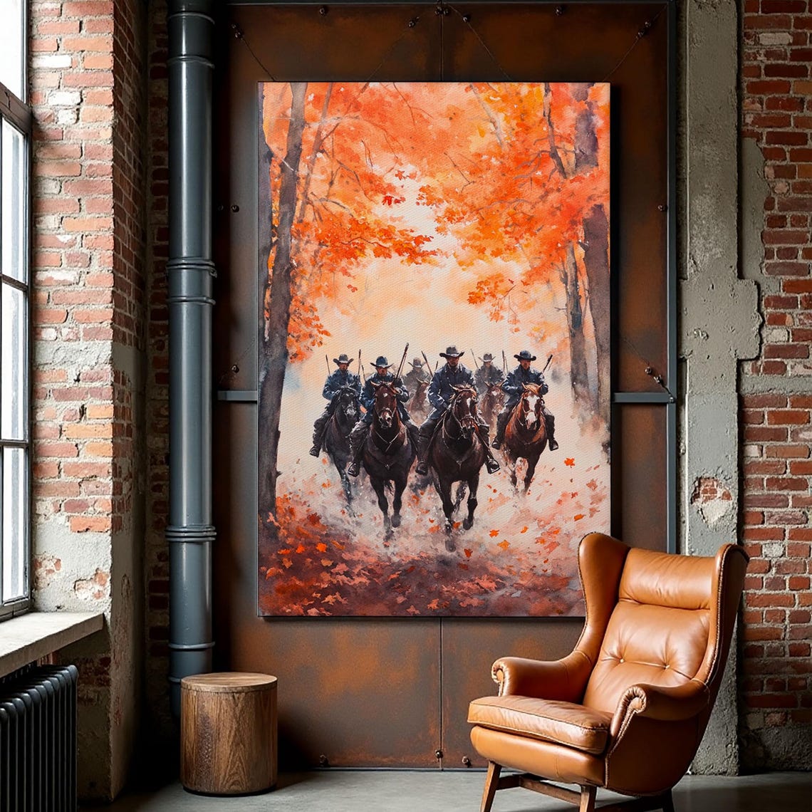 The Posse In Autumn, Wild West Decor - Image 2