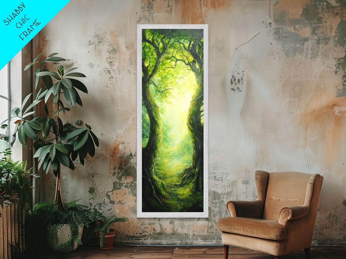 Enchanted Forest Archway Glowing Green Fantasy Nature Travel Poster - Image 6