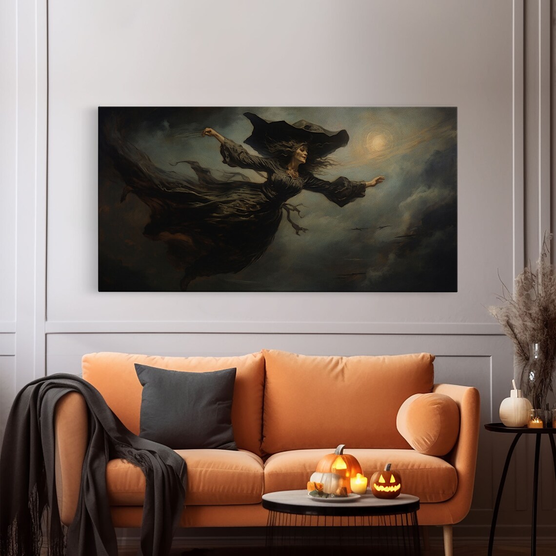 Witch Art Print, Gothic Victorian Halloween Decor - Image 6