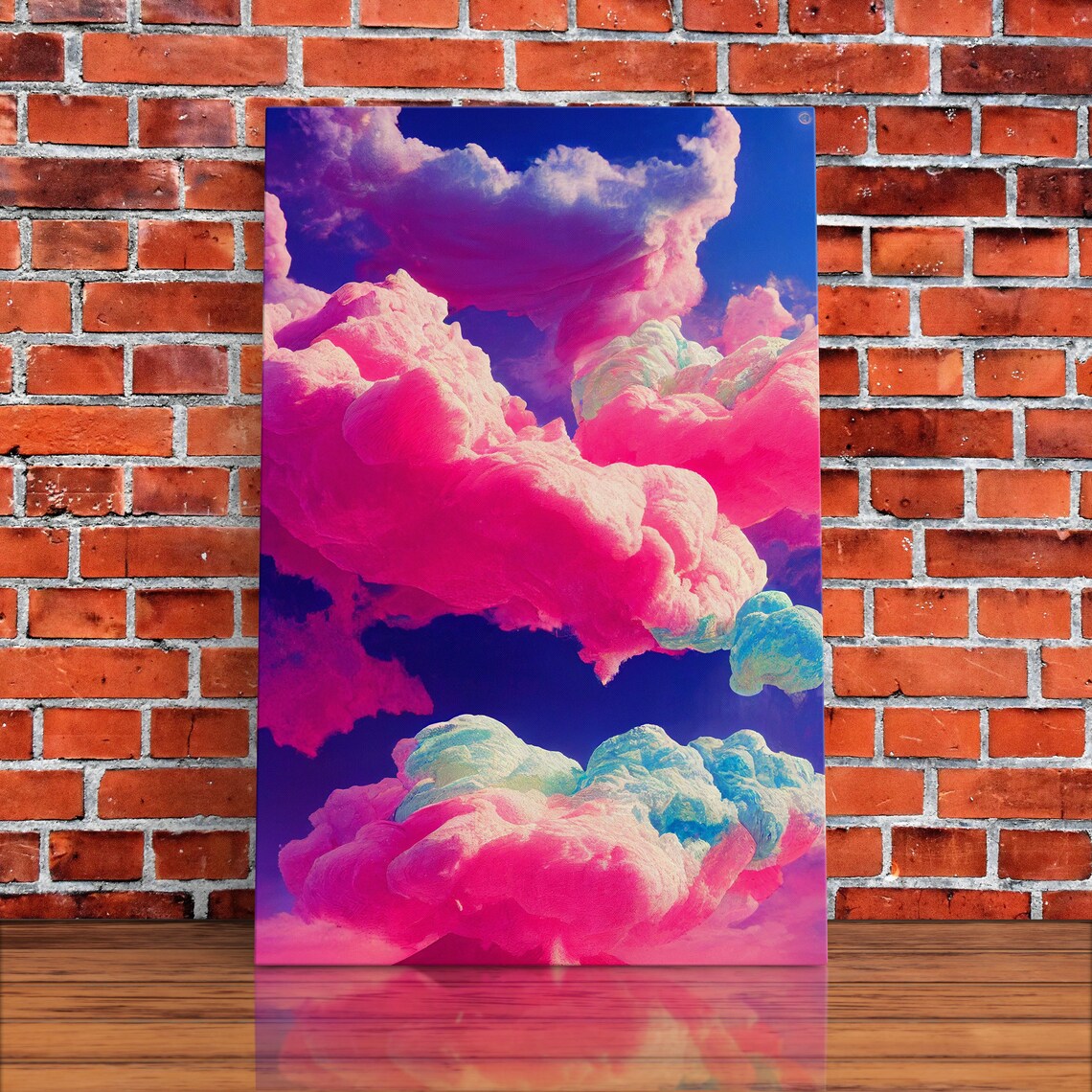 Bubble Gum Clouds, Trippy Psychedelic Surrealist Art Print - Image 5