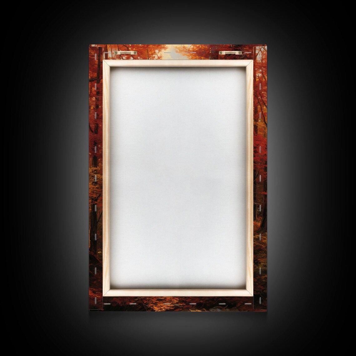 Fall Trees Forest Wall Art Print, Rustic Vertical - Image 2