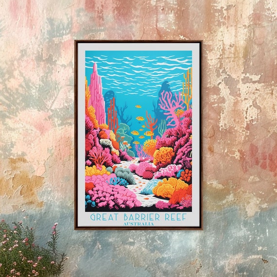 Grand Palace Retro Travel Poster Original Framed Print Thailand Travel Decor Vintage Style Home Decor Travel Print Wall