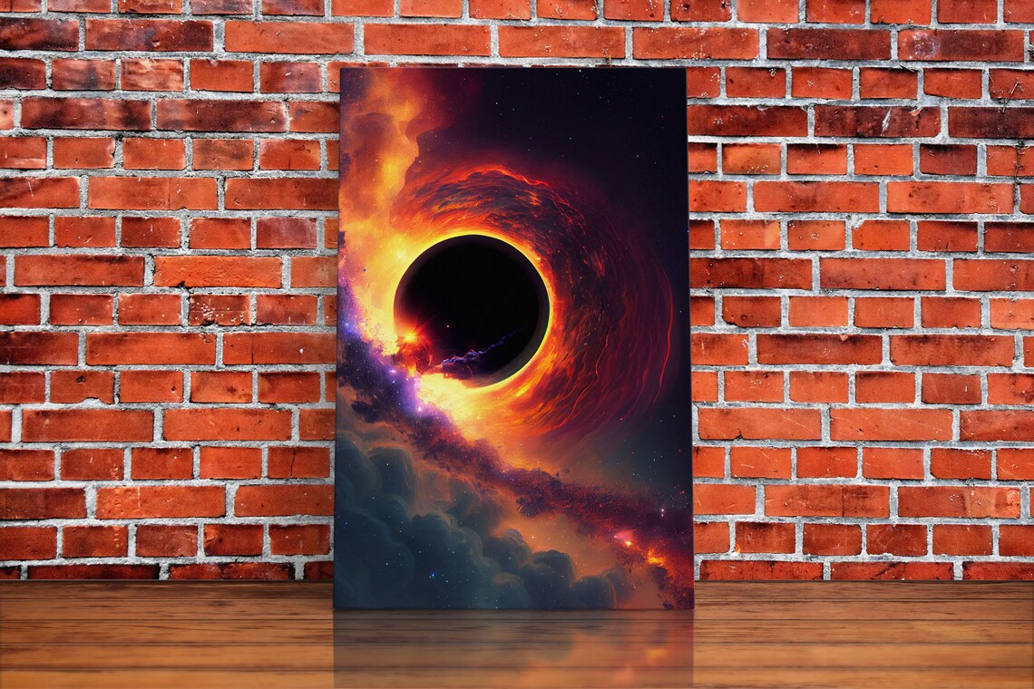 View Of A Black Hole, Space Sci-Fi Art Print - Image 5