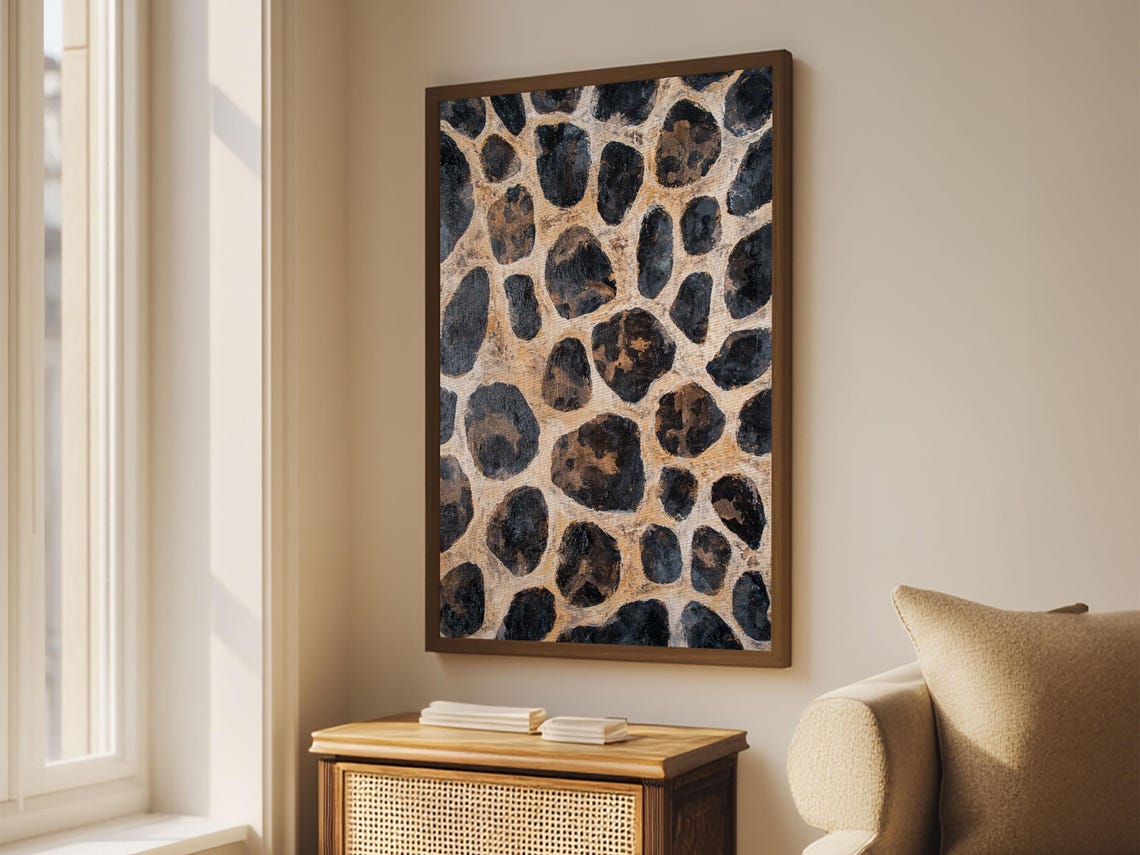 Rustic Stone Texture Print Earthy Wall Art Farmhouse Decor Bedroom Art Vertical Rustic Art Skinny Wall Art - Image 3