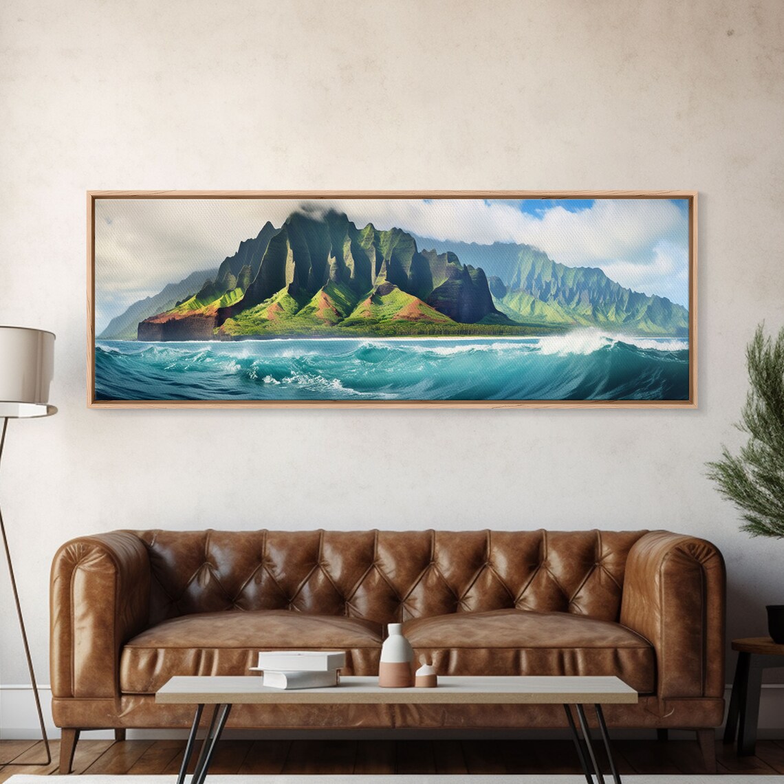 Na Pali Coast Hawaii Panoramic Landscape Art Print - Image 5