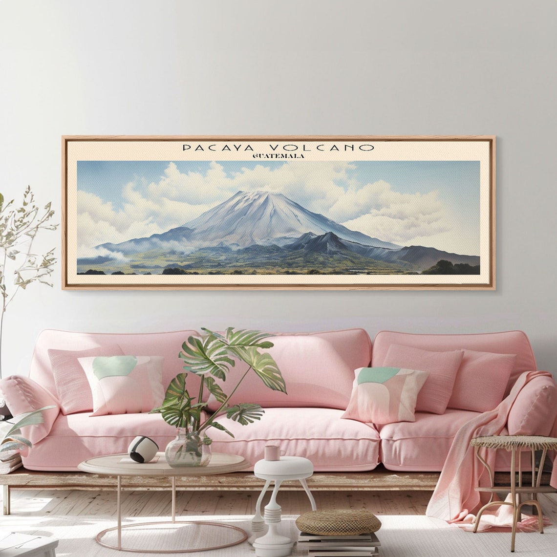 Pacaya Volcano Guatemala Snow Capped Peak Clouds Vintage Travel Poster - Image 5