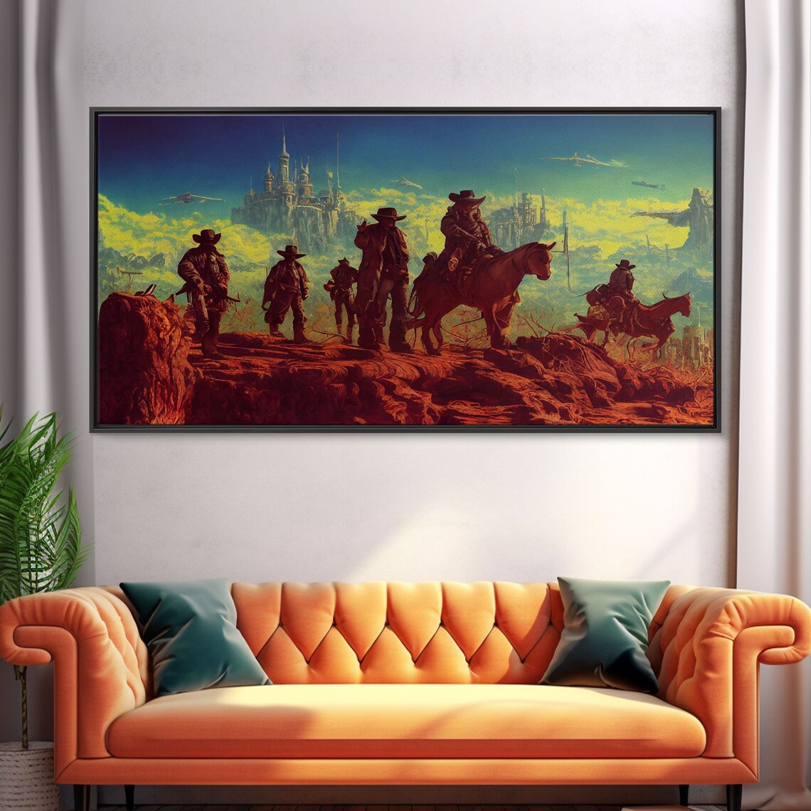 Space Cowboys Sci-Fi Western Mashup Art Print - Image 5