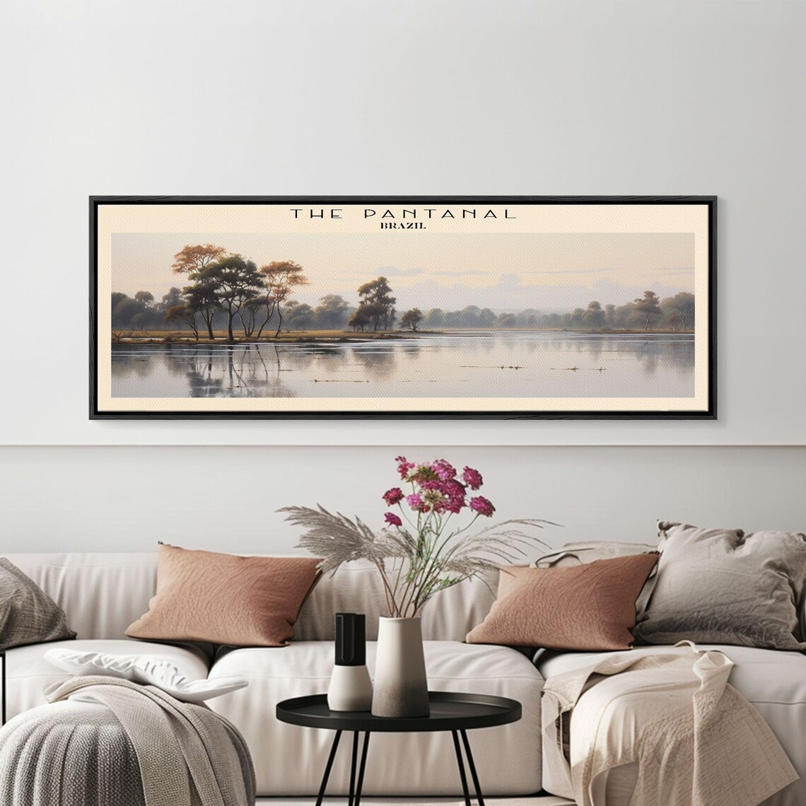 The Pantanal Brazil Flooded Wetland Mirror Water Trees Travel Poster - Image 3