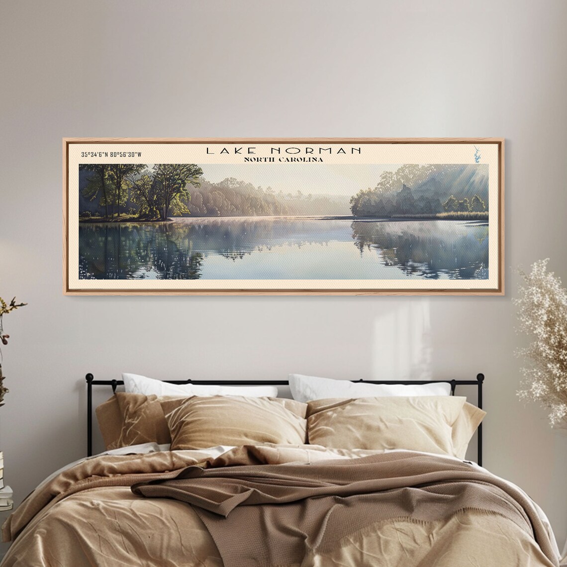 Lake Norman North Carolina Travel Poster, Lake House Decor - Image 2