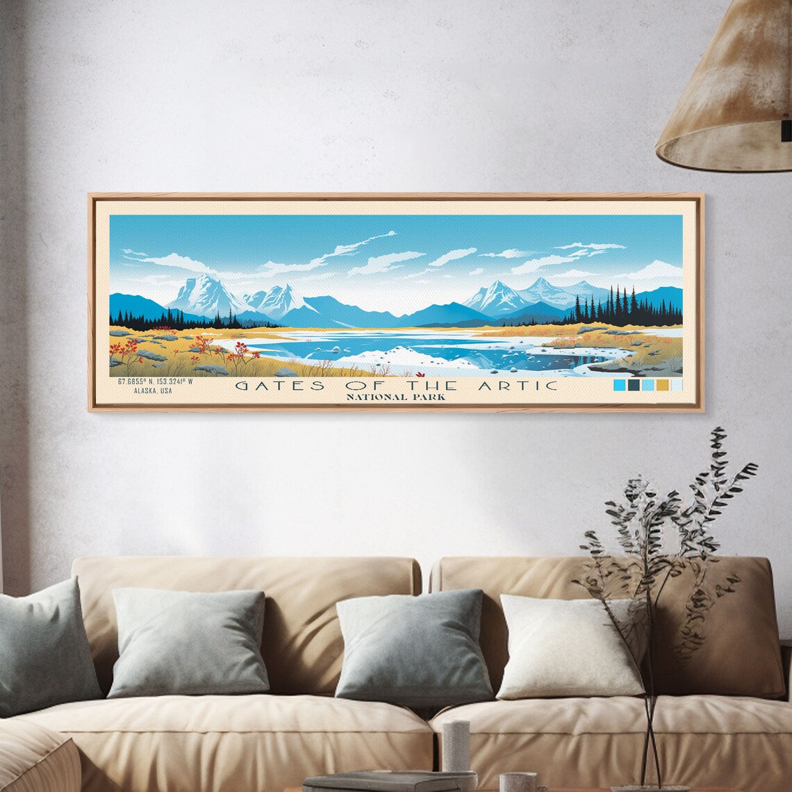 Gates Of The Arctic National Park Snowy Peaks River View Travel Poster - Image 4