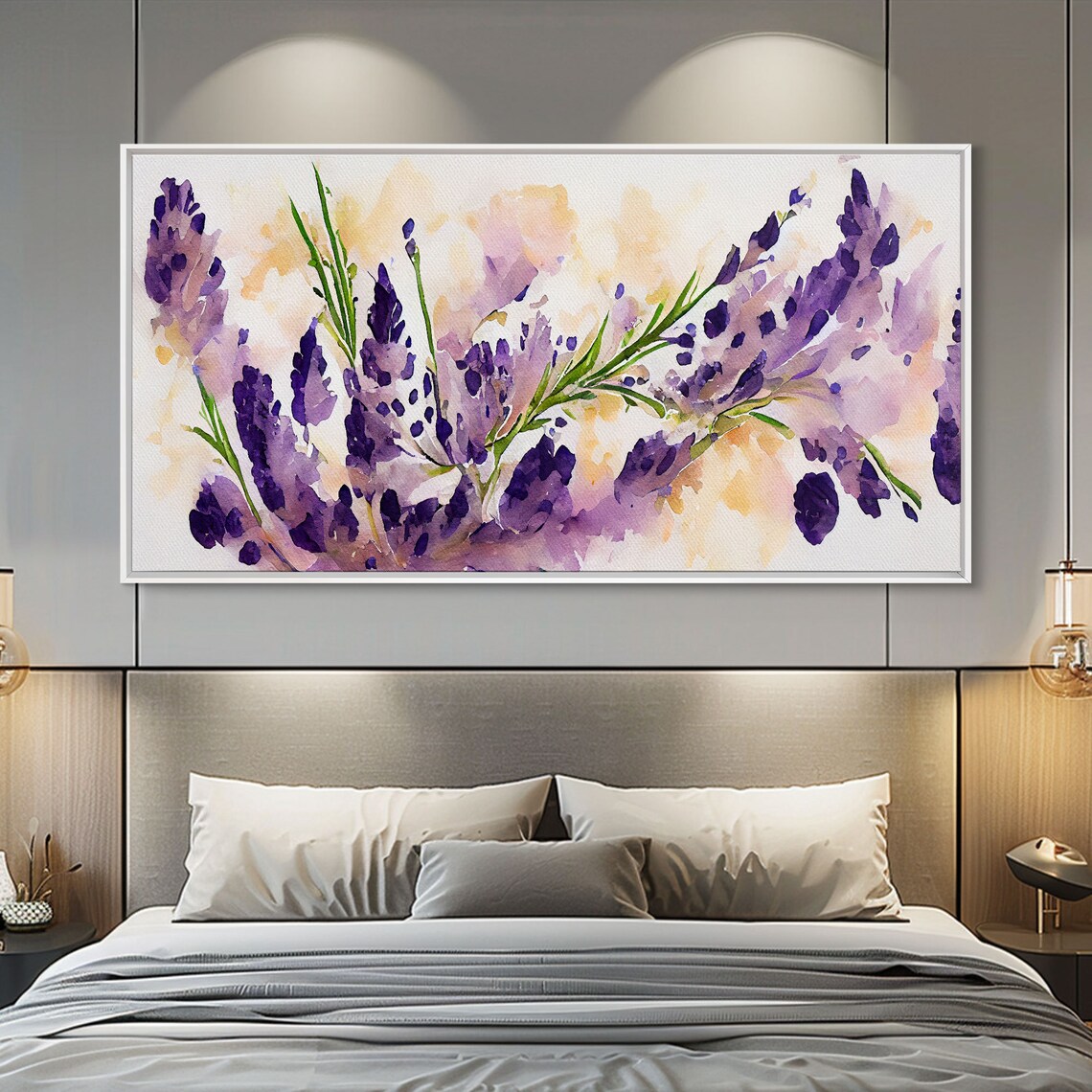 Wild Lavender Watercolor Botanical Purple Floral Farmhouse Wall Poster - Image 6