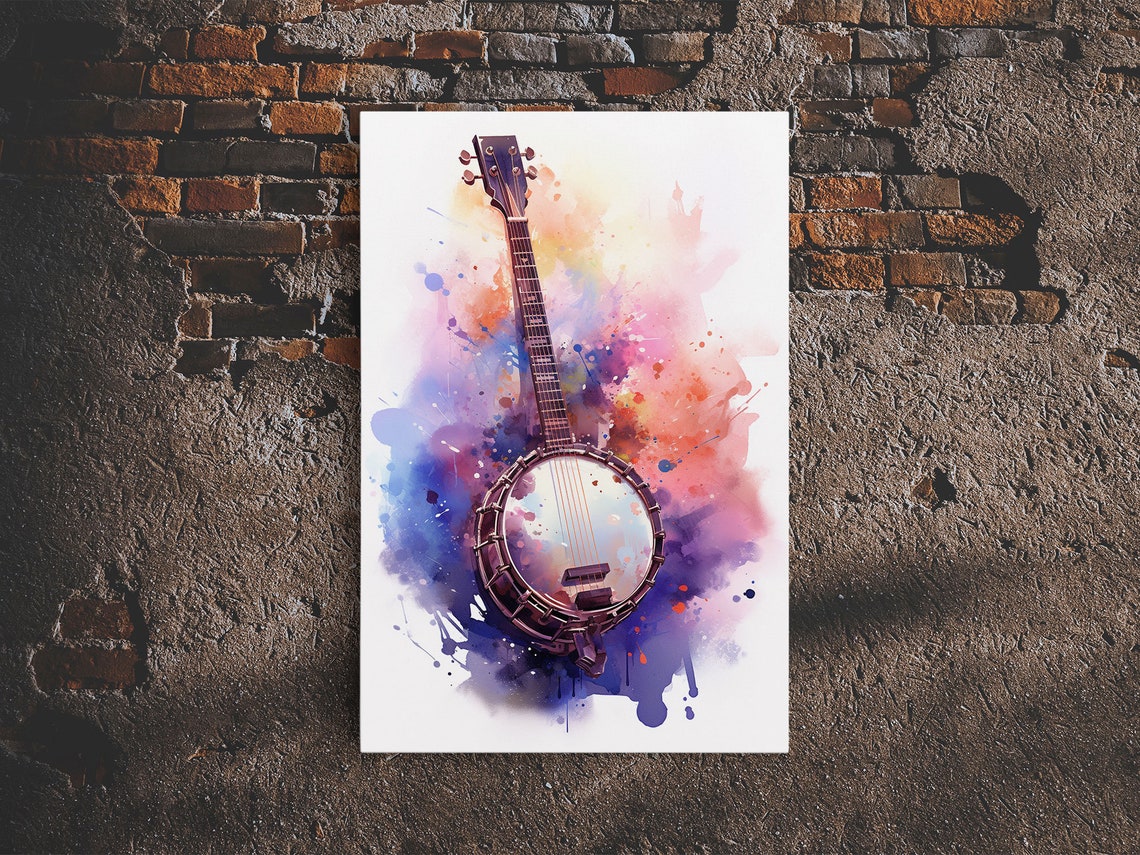 Banjo Gift Banjo Wall Art Print Country Music Art Guitar Art Banjo Poster Print Banjo Gifts Musical Art Southern Music Decor - Image 6