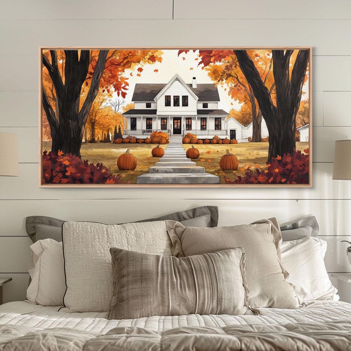 Fall Farmhouse Pumpkin Decor Autumn Country Home Seasonal Wall Art Poster - Image 2
