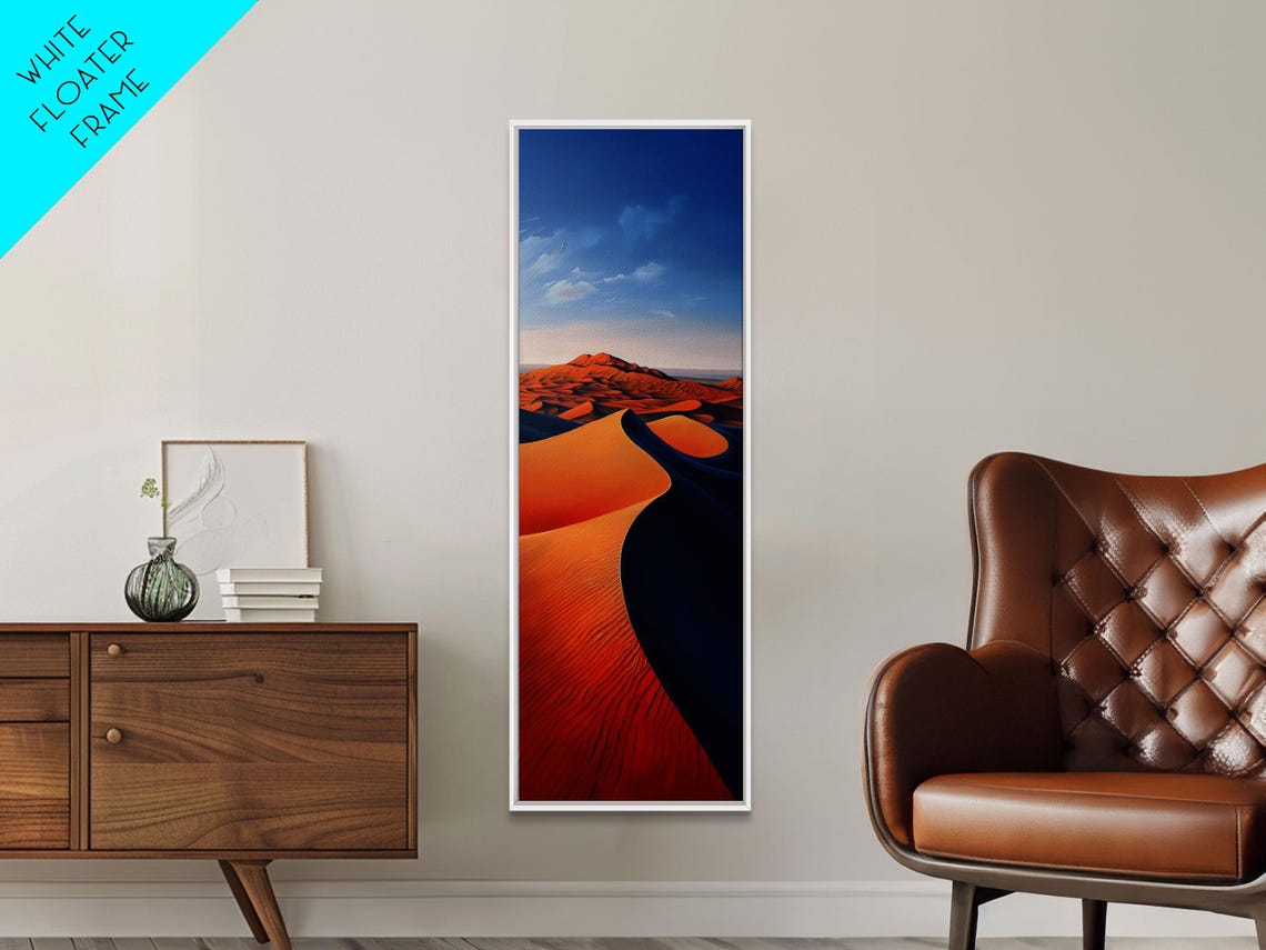 Serene Desert Sand Dunes Red Rock Landscape Minimalist Travel Poster - Image 2