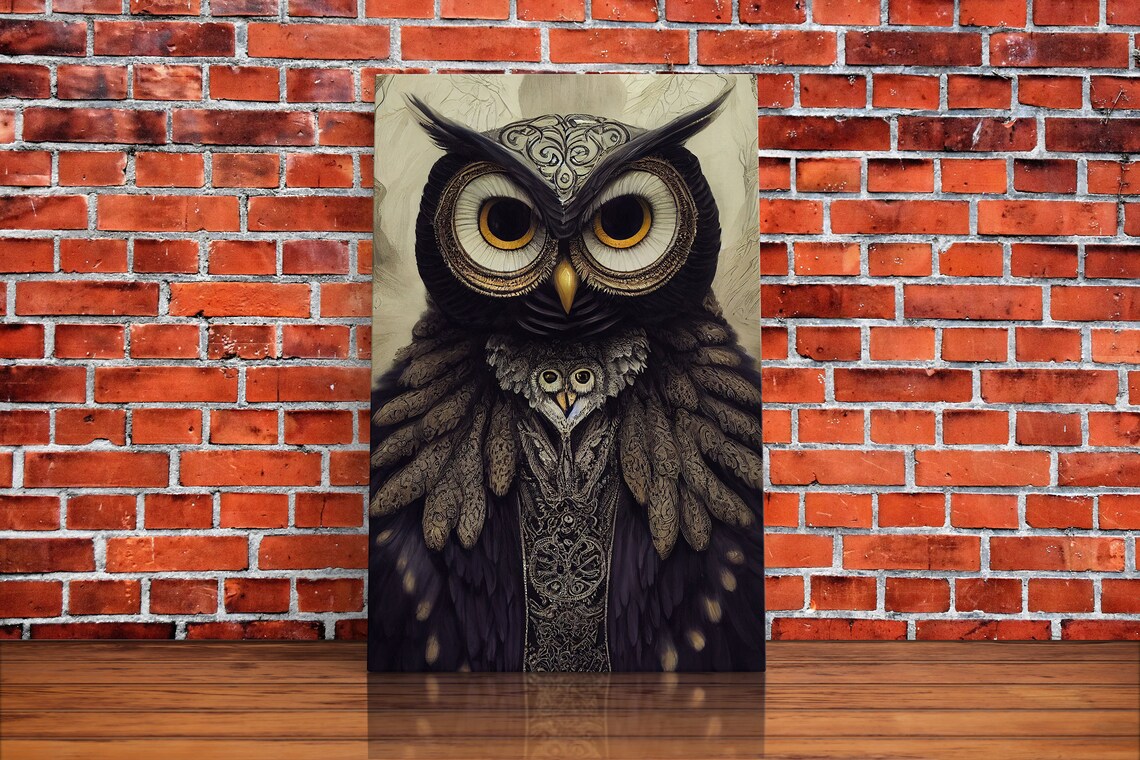 Portrait Of An Owl, Cool Animal Wall Art Print - Image 2