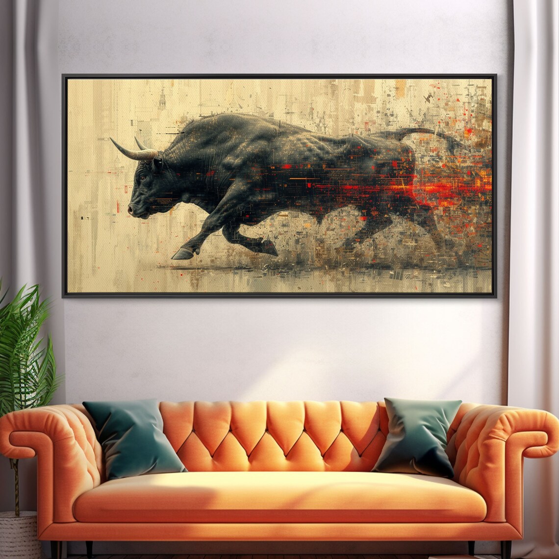 Charging Bull Wall Street Art Print, Western Decor - Image 5