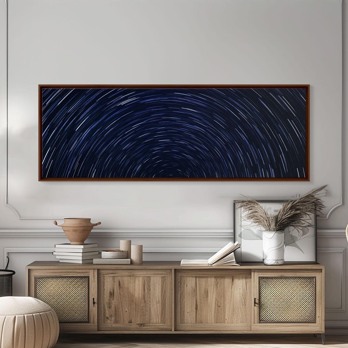 Star Trails Spiral Deep Blue Night Sky Long Exposure Photo Poster - Image 6