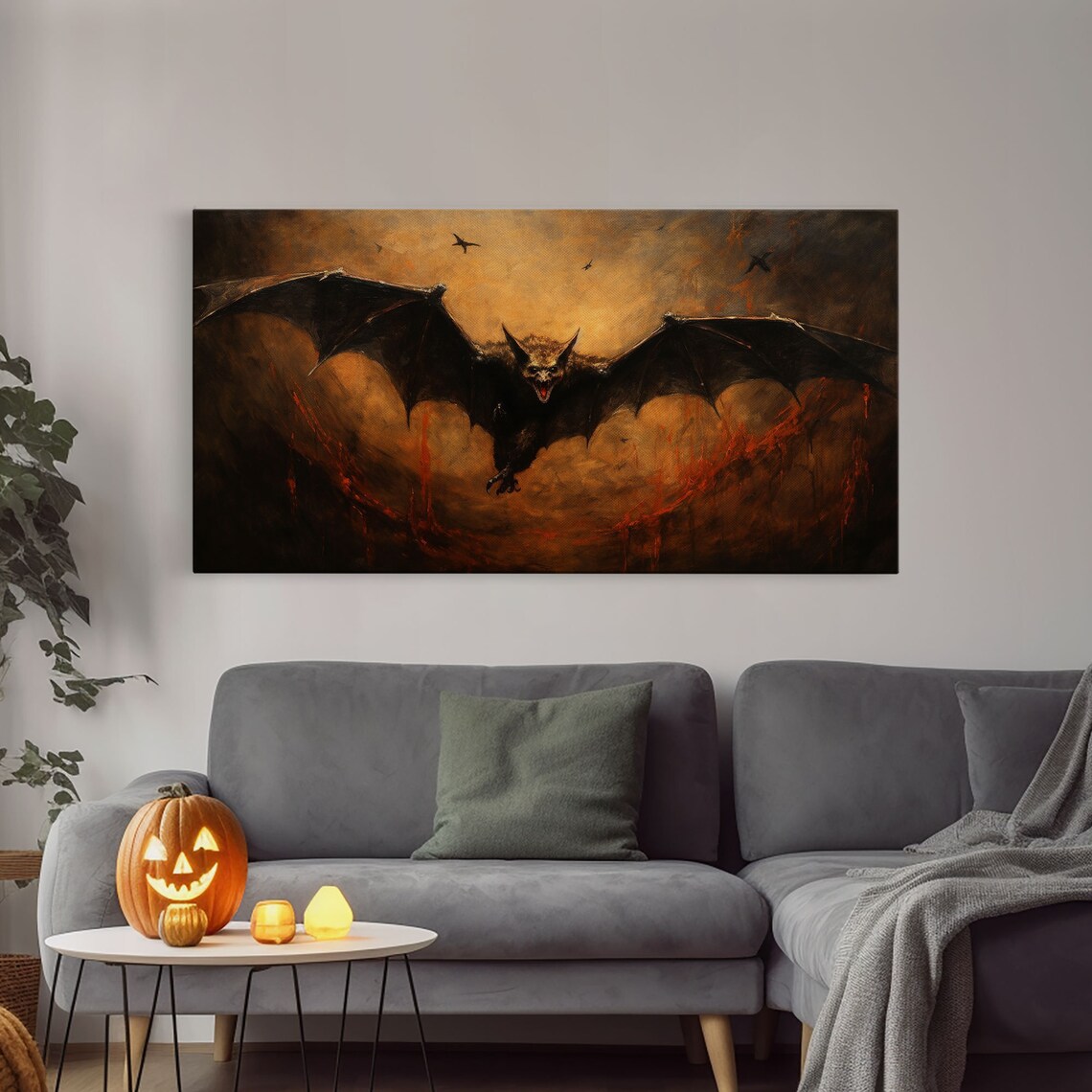 Vampire Bat Vintage Poster, Dark Academia Halloween Art - Image 3