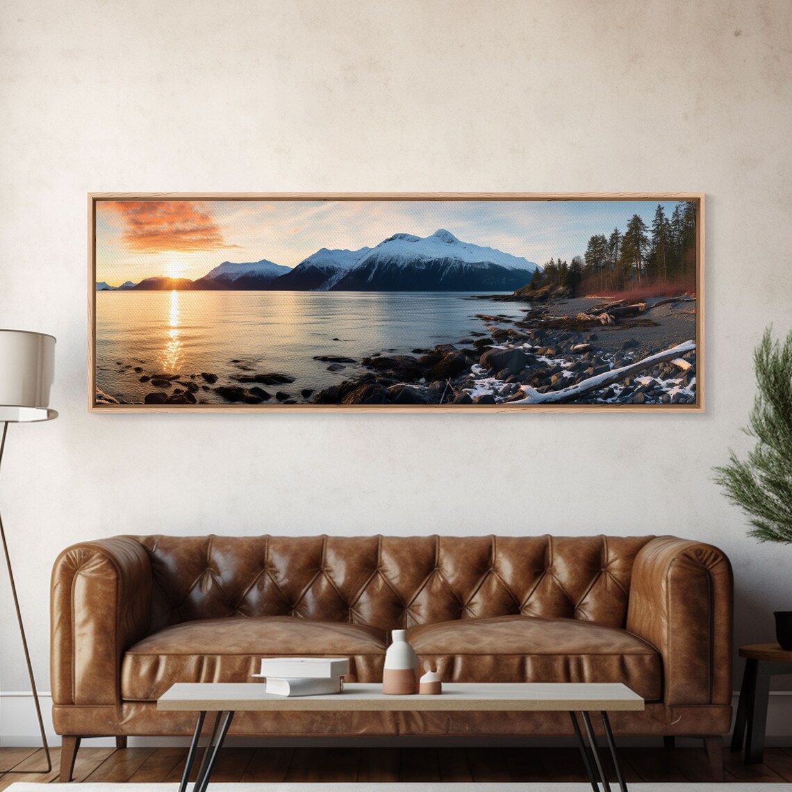 Kenai Fjords National Park Sunset Snowy Coastal Peaks Fjord Panoramic Poster - Image 5