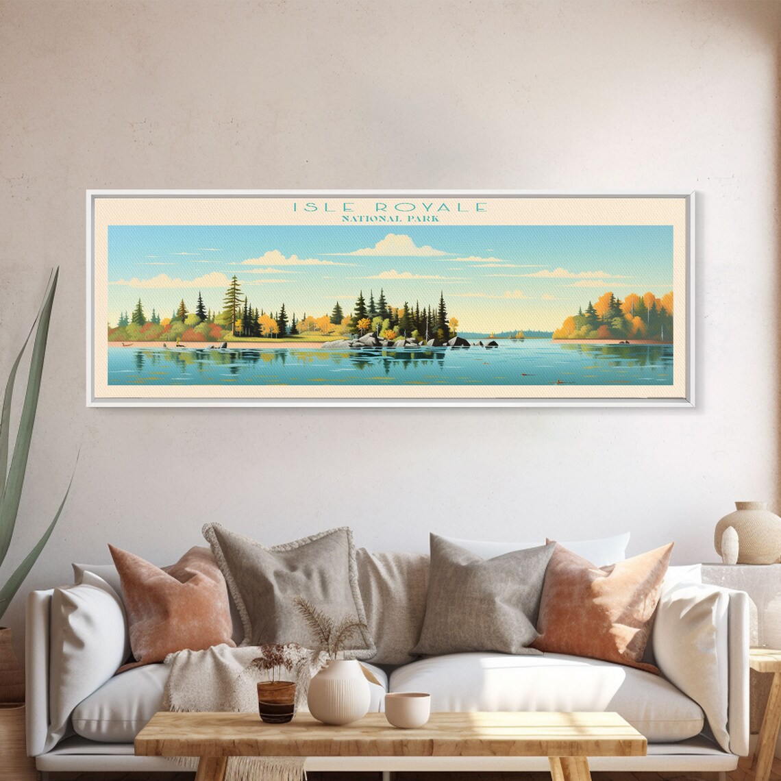 Isle Royale National Park Michigan Lake Shore Pines Travel Poster - Image 5